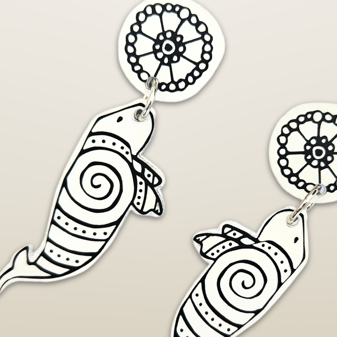 White Dugong Earrings - Ilan Style x Haus of Dizzy Collaboration
