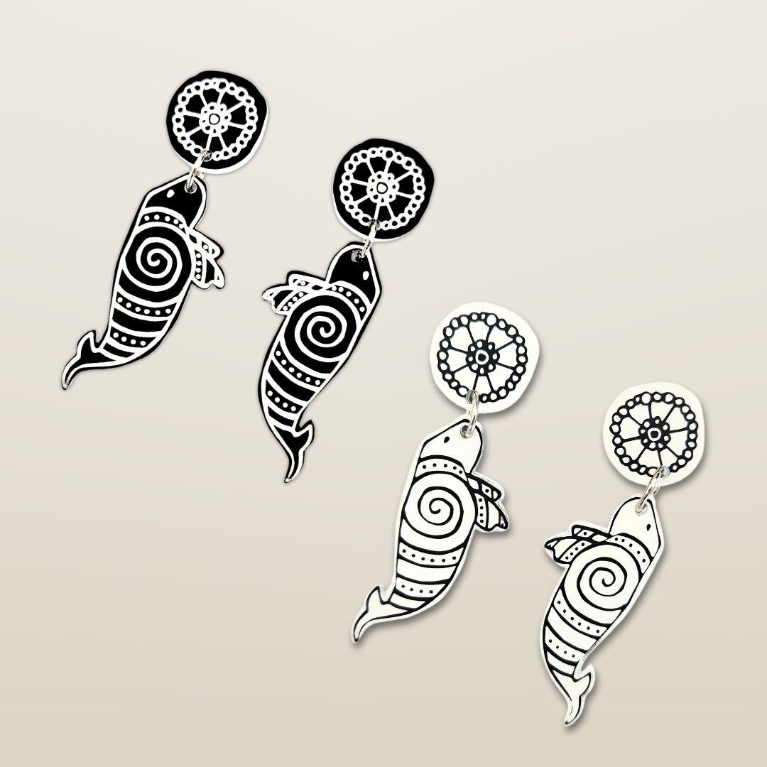 White Dugong Earrings - Ilan Style x Haus of Dizzy Collaboration