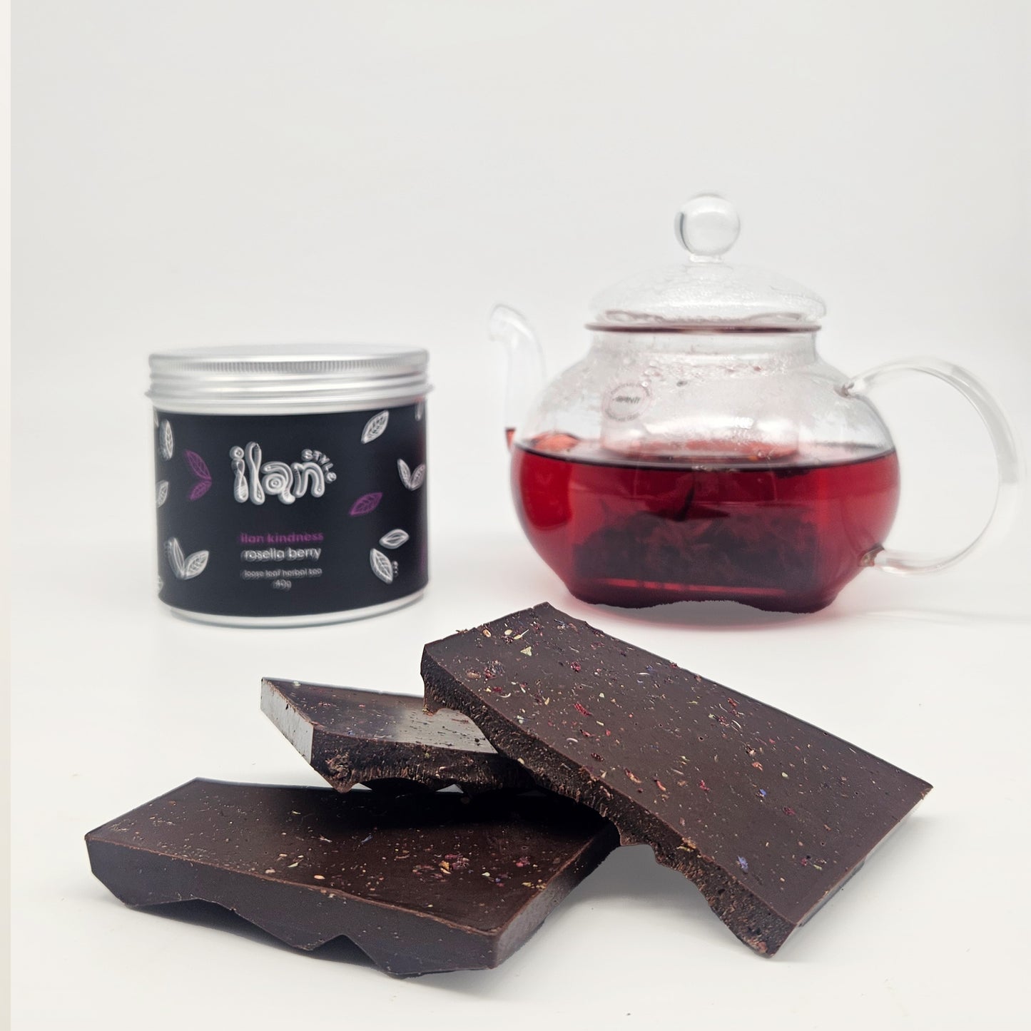 Rosella Berry Tea Dark Chocolate: Ilan Style x Loco For Cocoa