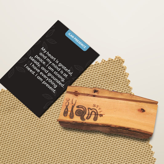 Ilan Style Affirmation Cards & Upcycled Card Holder Bundle