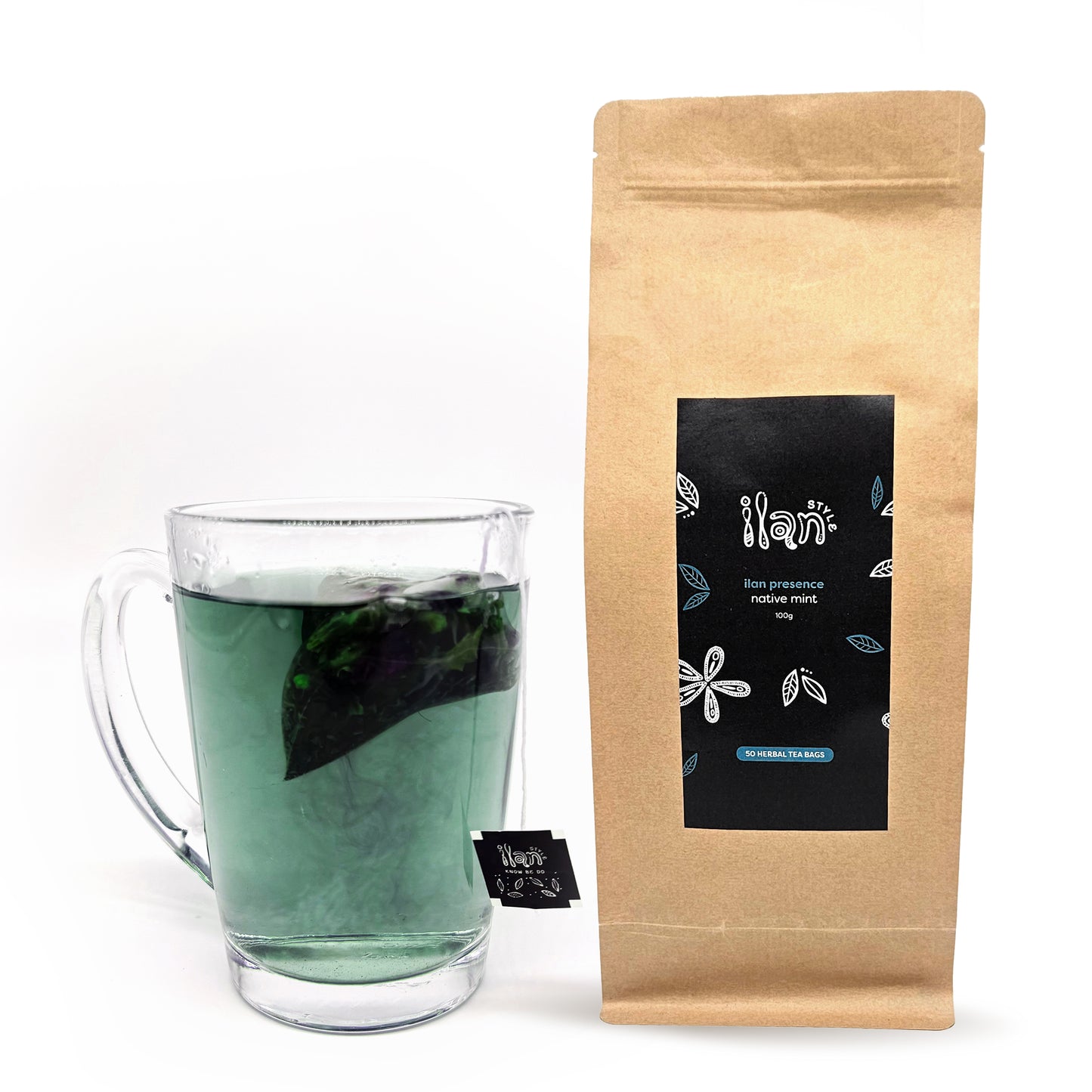 Refill: Ilan Presence - Native Mint, 50 herbal tea bags
